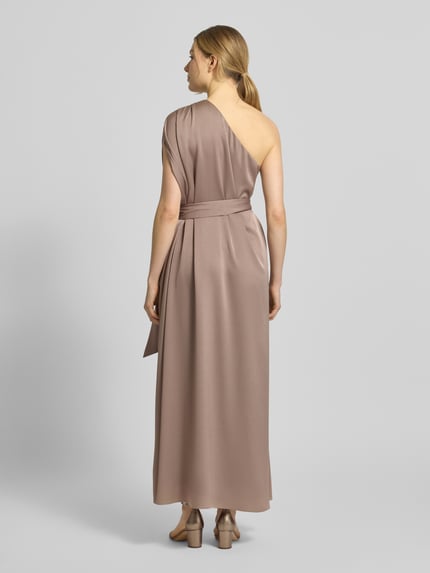 windsor. Cocktailkleid im One-Shoulder-Design mit Bindegürtel Taupe 5