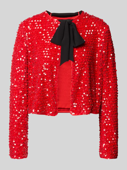 Regular Fit Blazer mit Pailletten und Schluppe Shop The Look MANNEQUINE