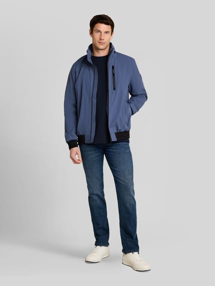Tom Tailor Regular Fit Blouson aus wasserdichtem Stoff Blau 1