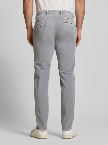 Brax Slim fit corduroy broek met achterzakken, model 'Fabio' Zilver - 5