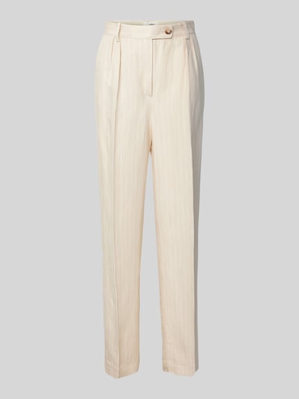 ba&sh Regular fit bandplooibroek met persplooien, model 'PEANUT' Beige - 2