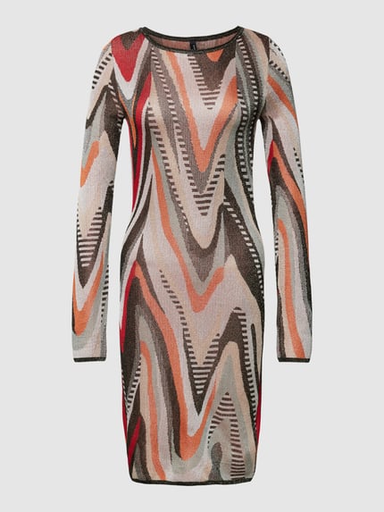 Marciano Guess Knielanges Kleid mit Allover-Muster Modell 'SCARLETT' Silber 2