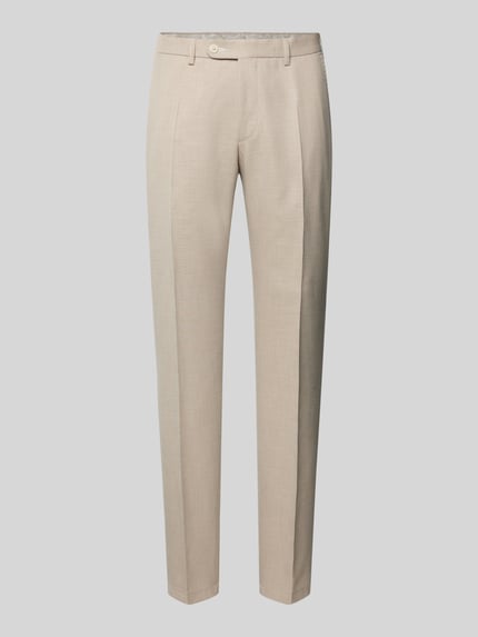 DIGEL Slim fit pantalon met persplooien, model 'Sergio' Beige - 2