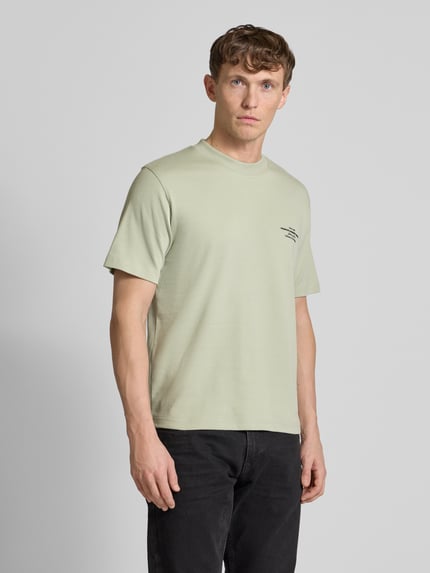 JACK & JONES Premium T-shirt met labelprint, model 'LACHAD' Lindegroen - 4