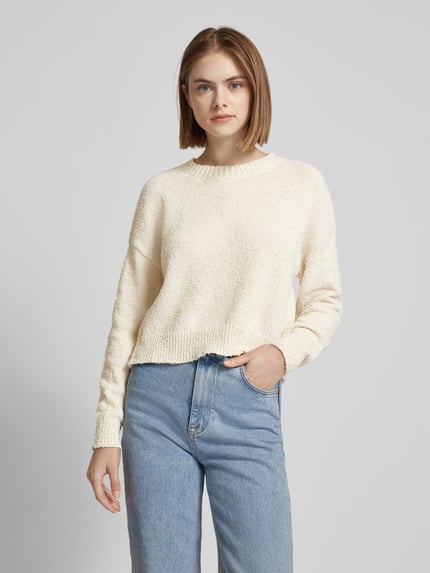 ONLY Sweter z obniżonymi ramionami model ‘TERESA’ Écru 4