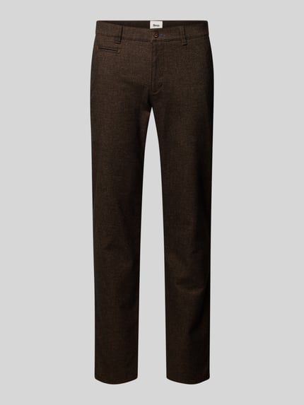 Brax Spodnie w kroju slim fit z tylnymi kieszeniami model 'Fabio' Ciemnobrązowy 2