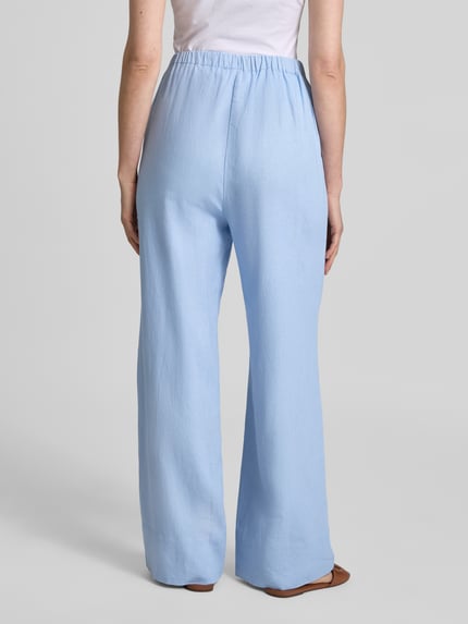 GUIDO MARIA KRETSCHMER WOMAN Stoffhose aus Leinen-Viskose-Mix Modell 'MATHILDA' Bleu 5