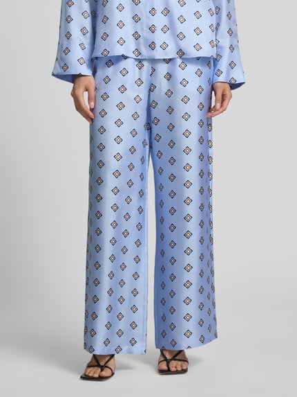 MM by Max Mara Seidenhose aus reiner Seide Modell 'LADATTI' Hellblau 4