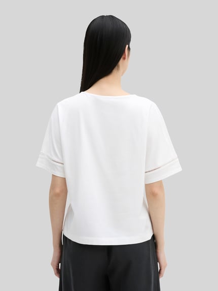 Marc O'Polo Relaxed Fit T-Shirts aus Baumwoll-Mix Weiss 5