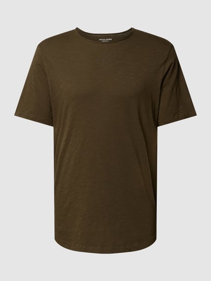 JACK & JONES T-Shirt in unifarbenem Design Khaki 2