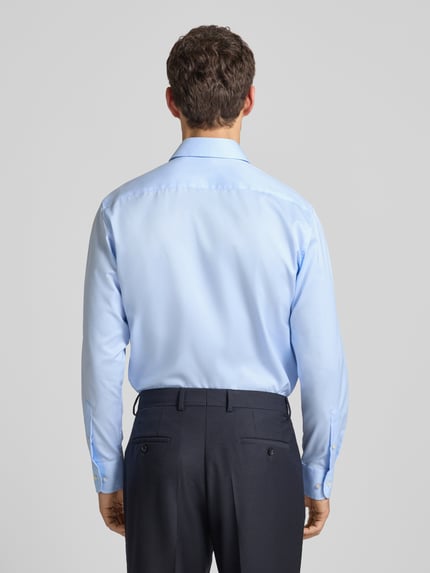 ETERNA Modern Fit Business-Hemd mit Kentkragen und Sportmanschetten Bleu 5