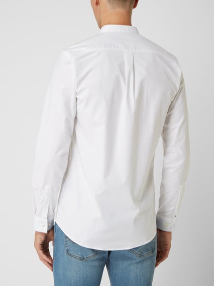 Lindbergh Slim fit vrijetijdsoverhemd met opstaande kraag Wit - 5