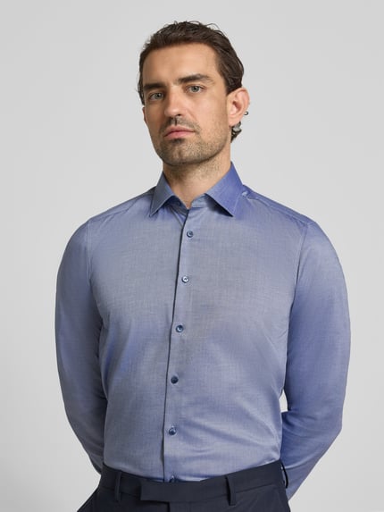 OLYMP Level 5 Slim Fit Businesshemd mit extra langem Arm Marine 3