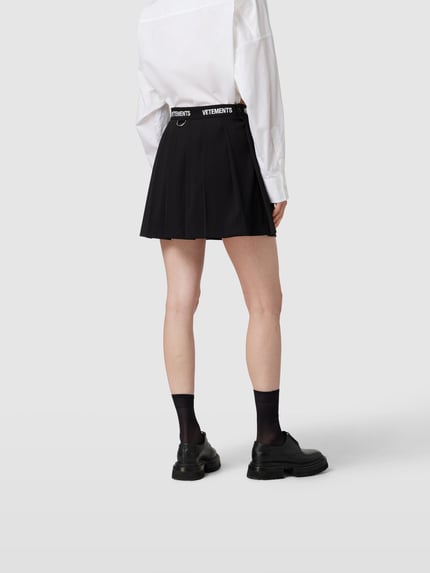 VETEMENTS minirok met labelstitching Zwart - 5