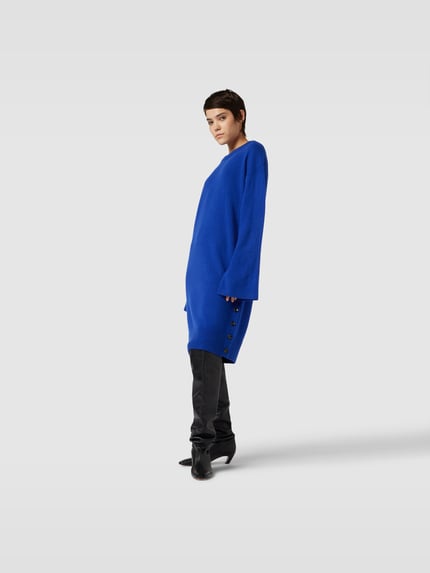 Designers Remix Sukienka do kolan w stylu dzianinowym Niebieski 1