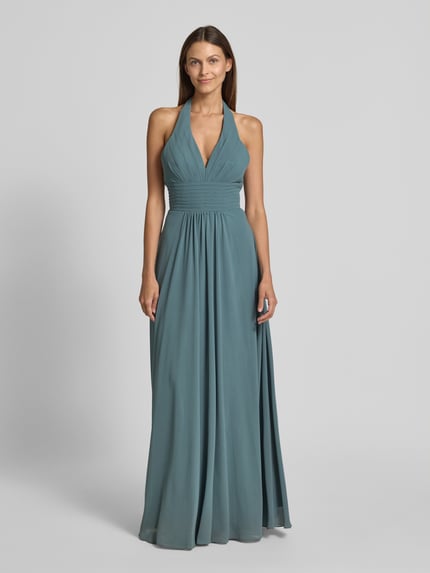 Mascara Abendkleid mit gelegten Falten Schilf 4