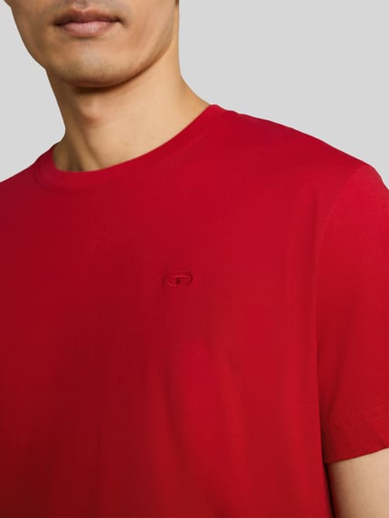 Tom Tailor Regular Fit T-Shirt aus reiner Baumwolle Rot 3