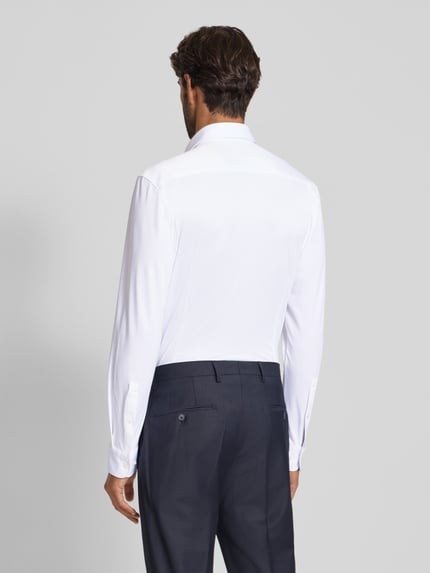 Jake*s Super Slim Business-Hemd mit Kentkragen Weiss 5