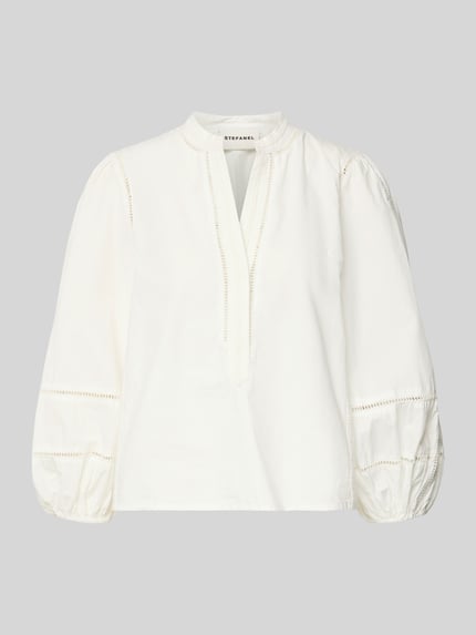 relaxed fit blouse met ajourborduursel model 'Ajour' Shop The Look MANNEQUINE