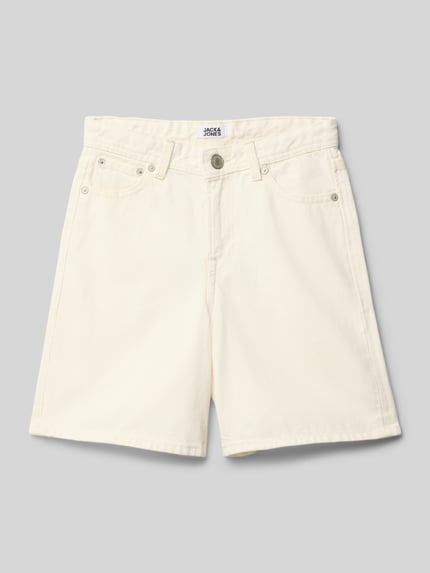 JACK & JONES Jeansshorts im 5-Pocket-Design Modell 'TONY' Ecru 1