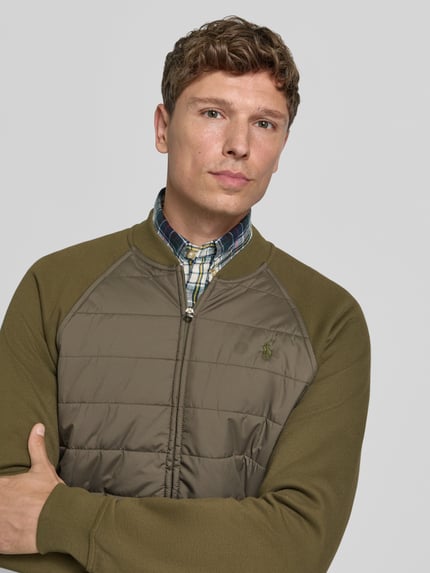 Polo Ralph Lauren Regular Fit Strickjacke aus Baumwoll-Mix Oliv 3