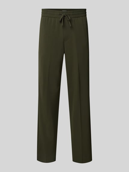 Lindbergh Stoffen broek met elastische band Donkergroen - 2