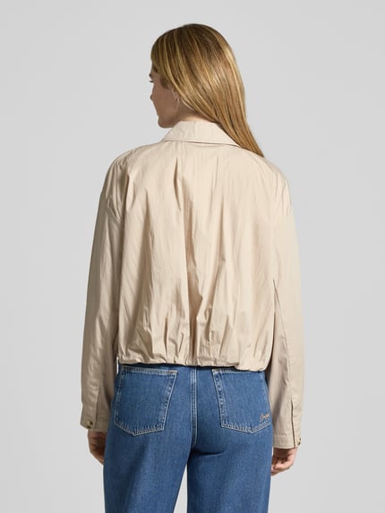 Jake*s Collection Kurtka cropped z kieszeniami w szwach bocznych Écru 5