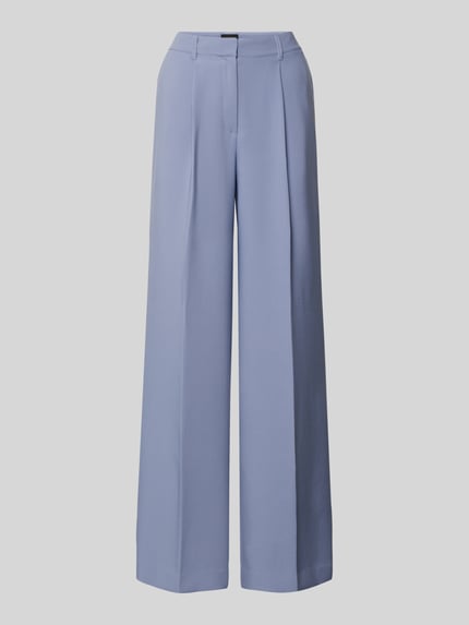 Productfoto, Wide Leg Bundfaltenhose met vouwplooien model 'C_TIWI2' van BOSS Orange, effen, met riemlussen en steekzakken.