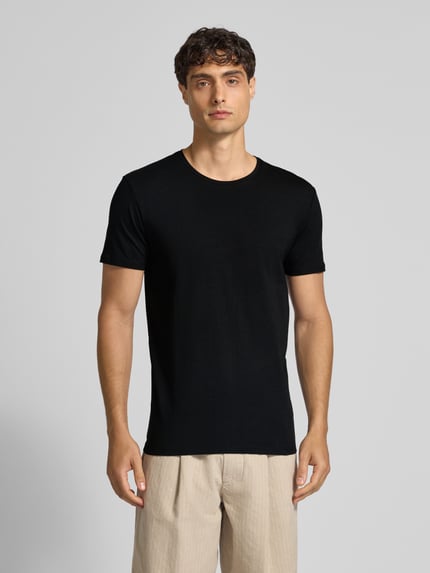 Selected Regular Fit T-Shirt aus Baumwoll-Mix Black 4