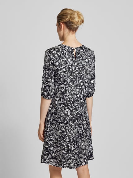 CINQUE Knielange jurk met ronde hals, model 'DAHLIO' Zwart - 5