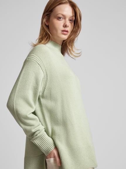 someday. Gebreide pullover met opstaande kraag, model 'Tahila' Mintgroen - 3