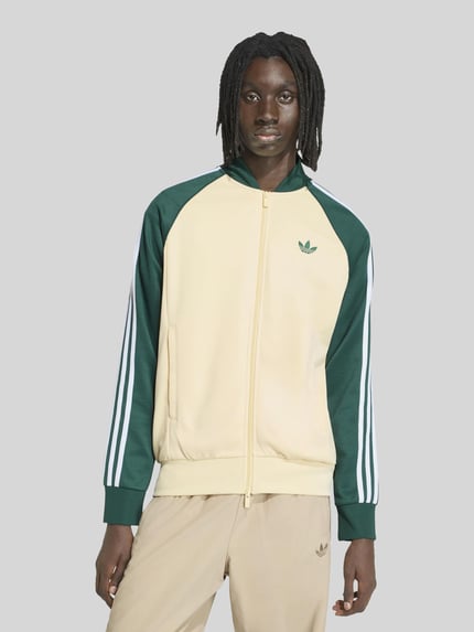adidas Originals bluza rozpinana o kroju regular fit z domieszką bawełny Złamany biały 4