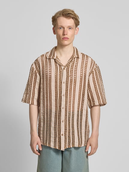ONLY & SONS Regular Fit Freizeithemd mit Reverskragen Modell 'DANI' Hellbraun 4