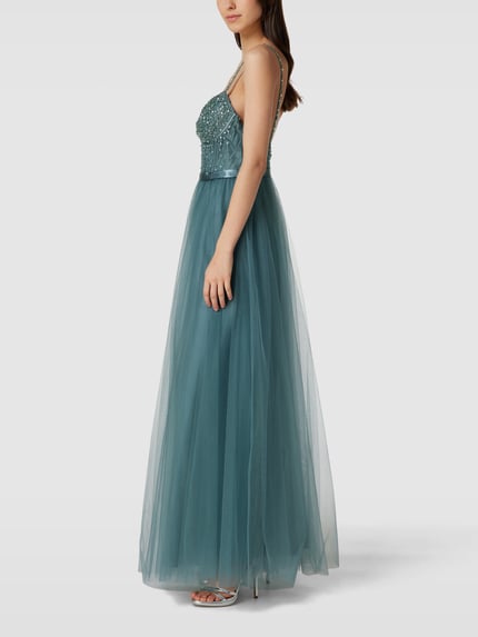Laona Abendkleid mit Herz-Ausschnitt Schilf 4