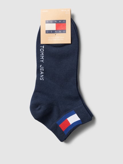 Tommy Hilfiger Sneakersocken mit Logo-Print im 2er-Pack Marine 3