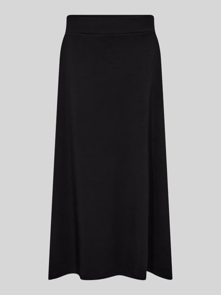 Soyaconcept Uitlopende midi-rok van modalmix model 'BANU' Zwart - 2