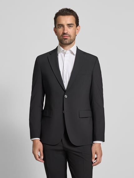 BOSS Slim Fit Anzugsakko aus Schurwoll-Mix Modell 'HARVEY' Black 4