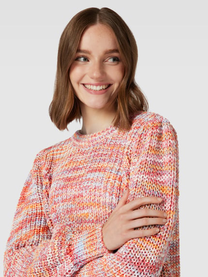 Fransa Strickpullover in melierter Optik Modell 'Linda' Orange 3