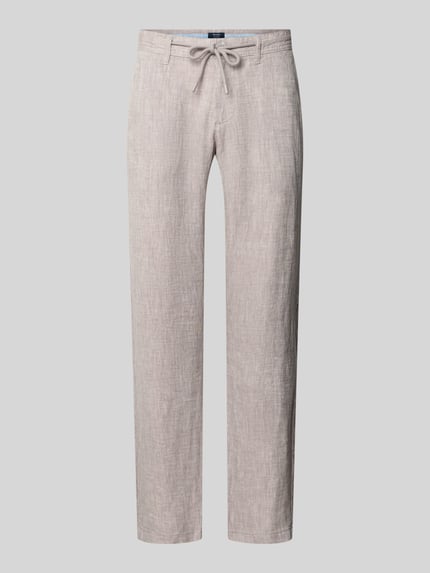 MCNEAL Leinenhose mit Tunnelzug und Gesäßtaschen Hellgrau 2