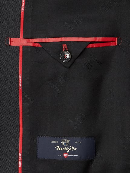 CG – CLUB of GENTS slim fit 2-knoops colbert met stretch model 'Caden' Donkergrijs - 4