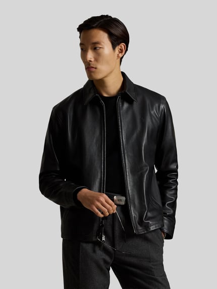 Polo Ralph Lauren Regular Fit Lederjacke aus echtem Leder Black 4
