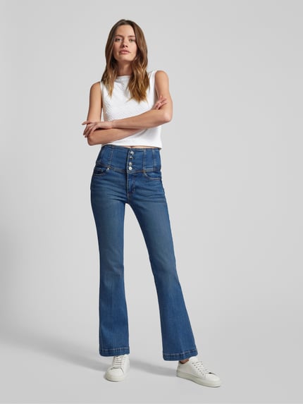 GUESS Flared jeans met knoopsluiting Jeansblauw - 1