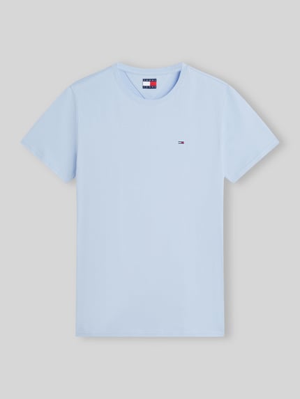 Tommy Jeans Regular Fit T-Shirt aus reiner Baumwolle Hellblau 2