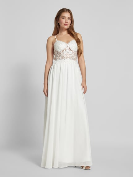 LUXUAR FASHION Bruidsjurk met kralen Offwhite - 1