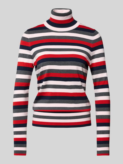 Christian Berg Woman Regular Fit Rollkragenpullover aus Viskose-Mix Rot 2