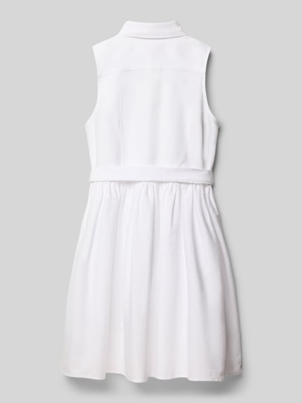 Polo Ralph Lauren Teens Tailliertes Hemdblusenkleid aus Baumwoll-Mix Modell 'LATOYIAOXFSD' Weiss 3