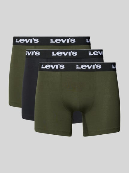 Levi's® Trunks mit Label-Bund im 3er-Pack Oliv 1