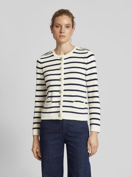 (THE MERCER) N.Y. Kaschmircardigan mit durchgehender Knopfleiste Offwhite 4