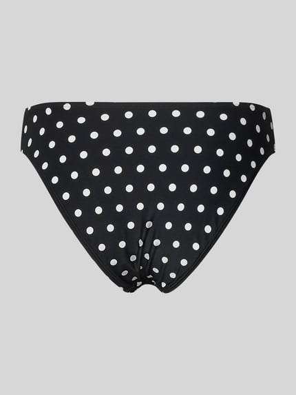 Produktfoto, High Leg Bikini-Slip Modell 'CLASSIC DOT' von Michael Kors mit Allover-Look, Polkadot-Muster, Material-Mix mit Stretch-Anteil.