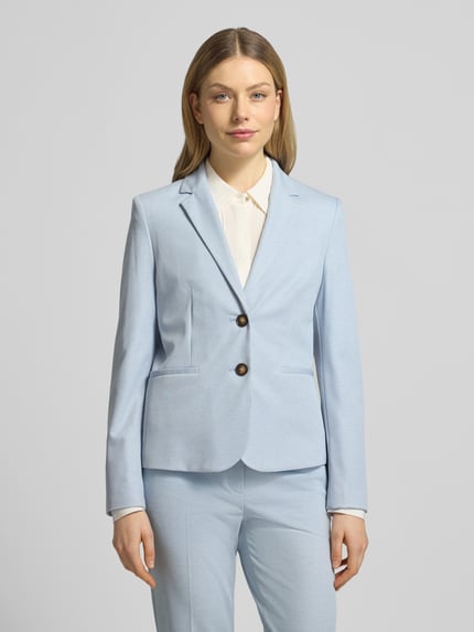 Christian Berg Woman Selection Regular fit Blazer met Reverskraag Lichtblauw - 4